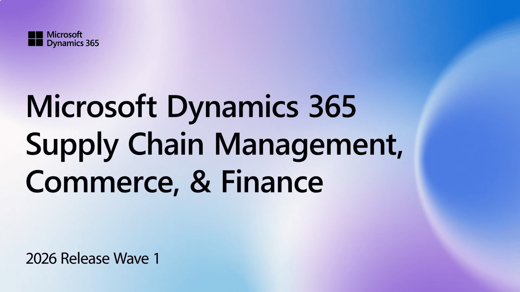 Dynamics 365 Finance | 2026 Release Wave 1